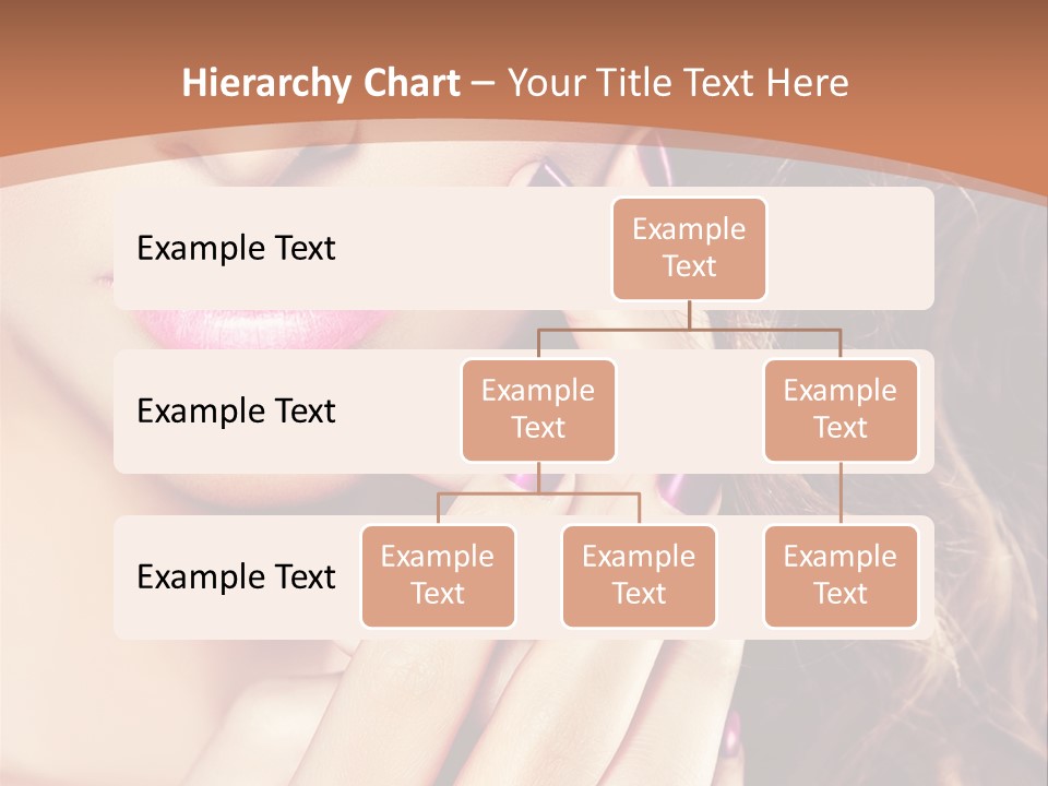 Wavy Hair Violet Manicure PowerPoint Template