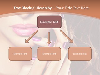 Wavy Hair Violet Manicure PowerPoint Template