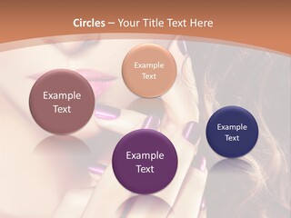 Wavy Hair Violet Manicure PowerPoint Template