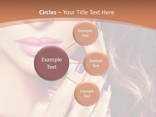 Wavy Hair Violet Manicure PowerPoint Template