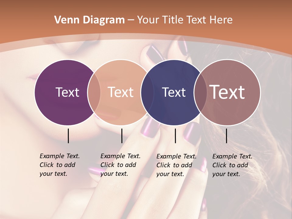 Wavy Hair Violet Manicure PowerPoint Template