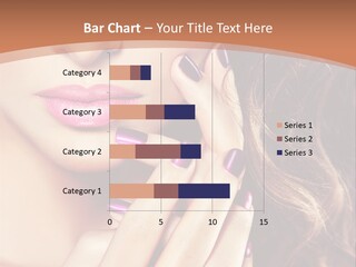 Wavy Hair Violet Manicure PowerPoint Template