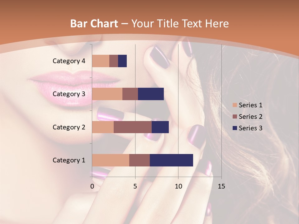 Wavy Hair Violet Manicure PowerPoint Template