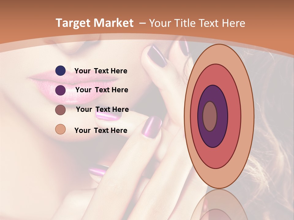 Wavy Hair Violet Manicure PowerPoint Template