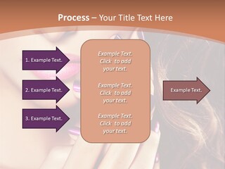 Wavy Hair Violet Manicure PowerPoint Template