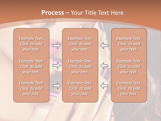 Wavy Hair Violet Manicure PowerPoint Template