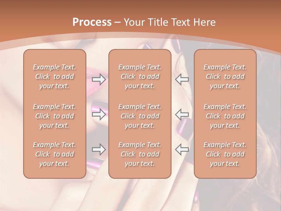 Wavy Hair Violet Manicure PowerPoint Template