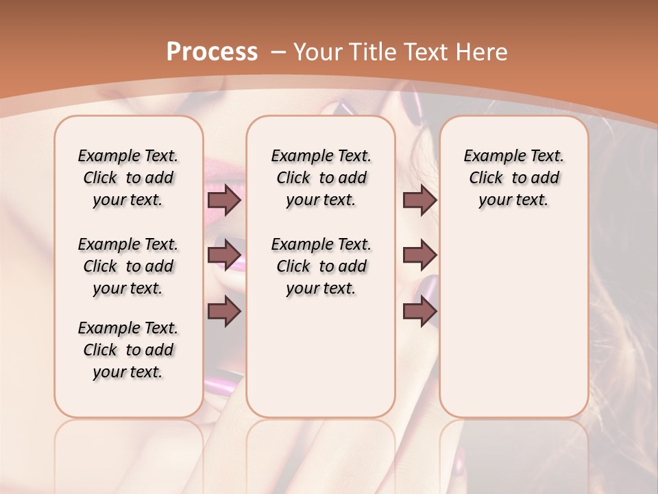 Wavy Hair Violet Manicure PowerPoint Template