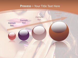 Wavy Hair Violet Manicure PowerPoint Template