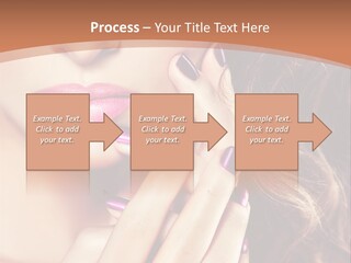 Wavy Hair Violet Manicure PowerPoint Template