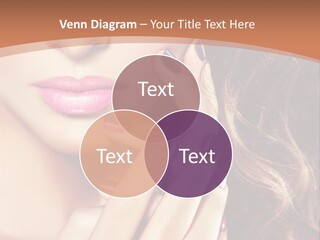 Wavy Hair Violet Manicure PowerPoint Template