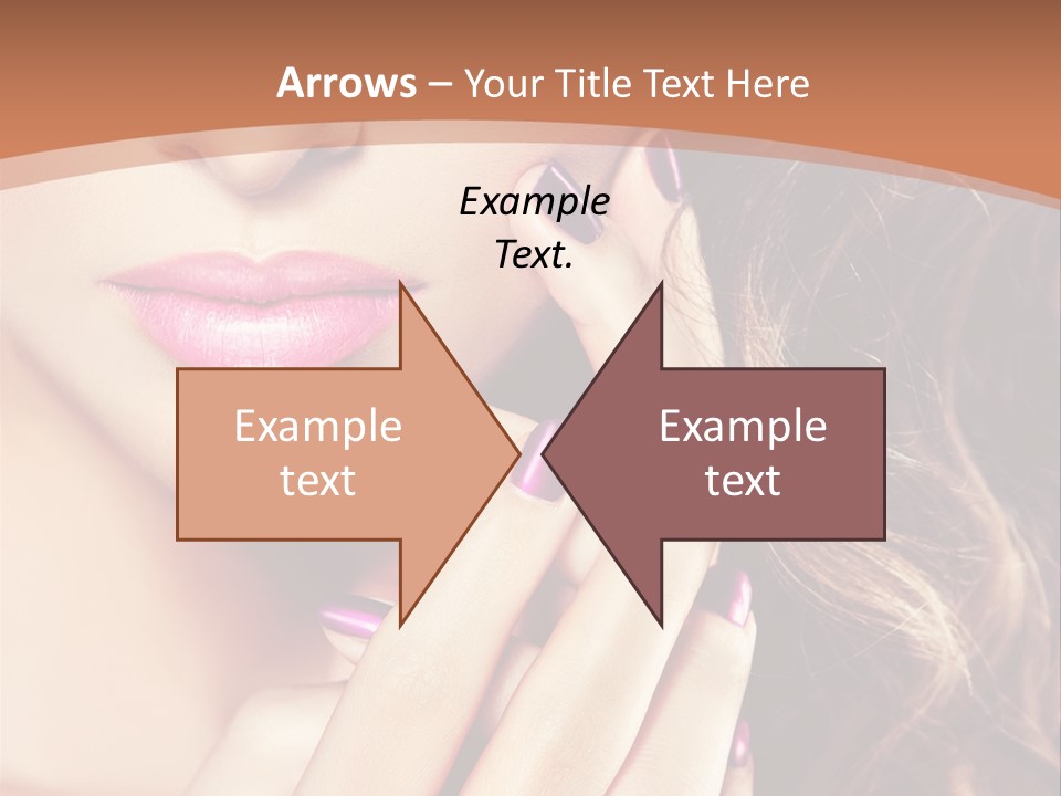 Wavy Hair Violet Manicure PowerPoint Template