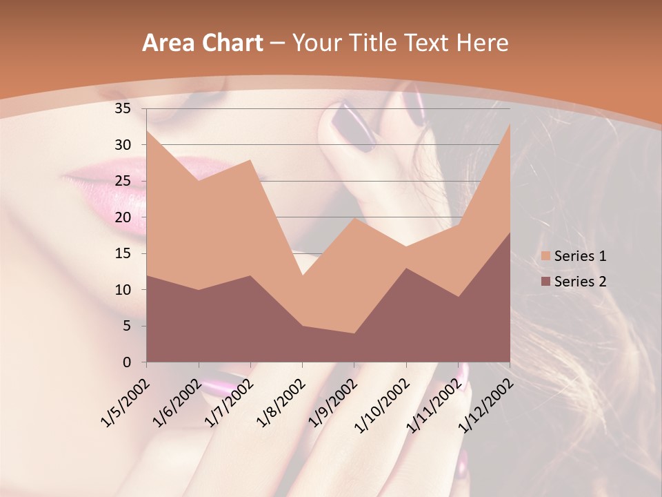 Wavy Hair Violet Manicure PowerPoint Template
