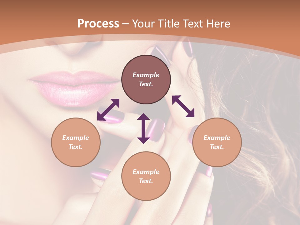 Wavy Hair Violet Manicure PowerPoint Template