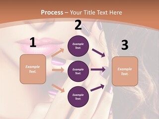 Wavy Hair Violet Manicure PowerPoint Template