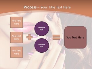 Wavy Hair Violet Manicure PowerPoint Template