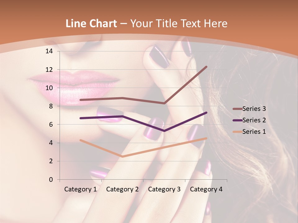 Wavy Hair Violet Manicure PowerPoint Template