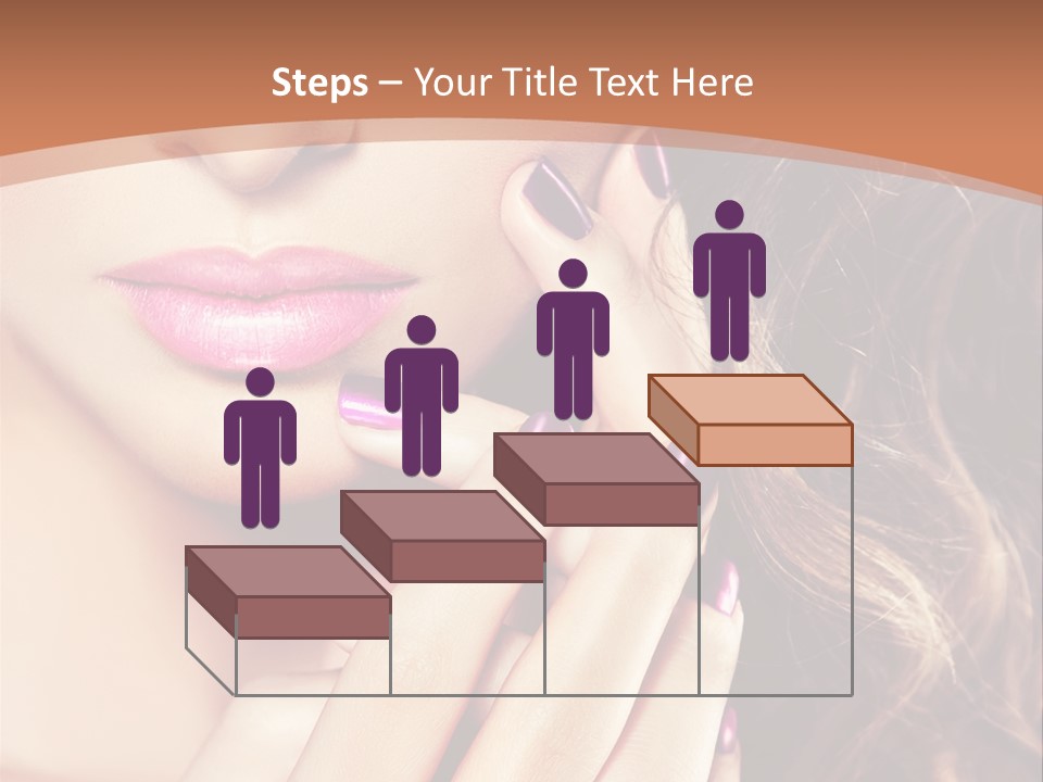 Wavy Hair Violet Manicure PowerPoint Template