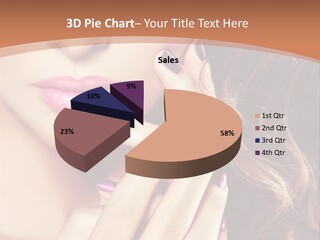 Wavy Hair Violet Manicure PowerPoint Template