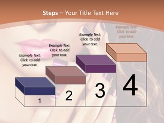 Wavy Hair Violet Manicure PowerPoint Template