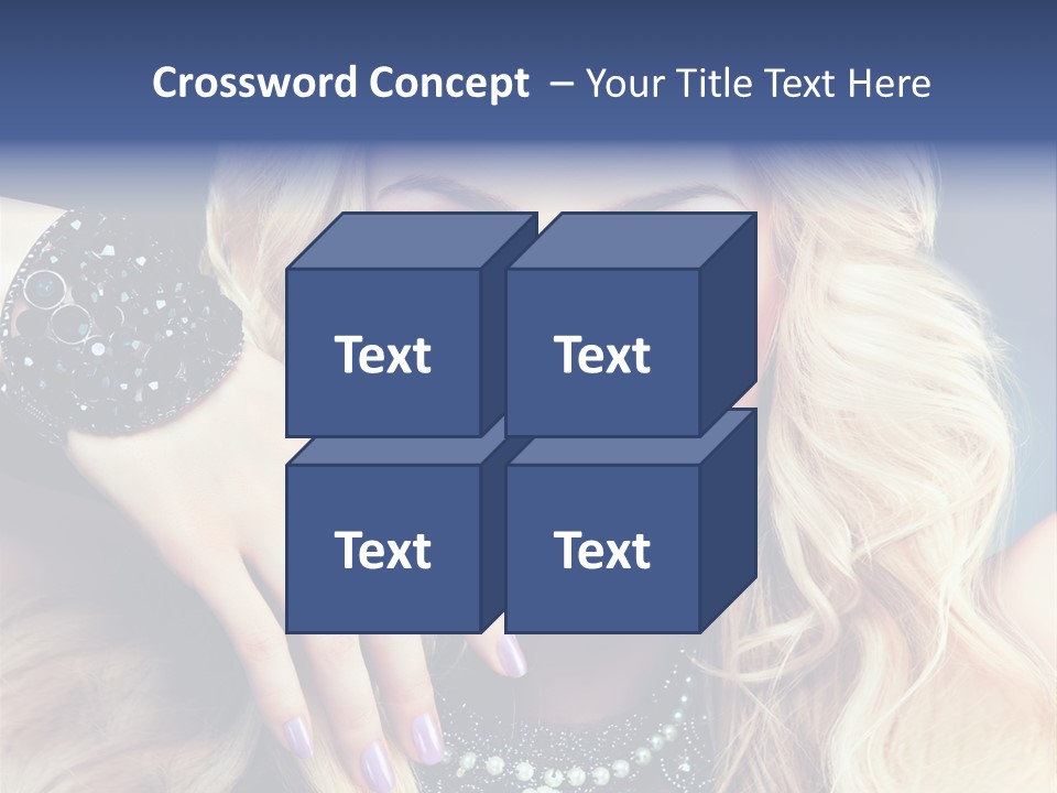 Caucasian Gloss Hair PowerPoint Template