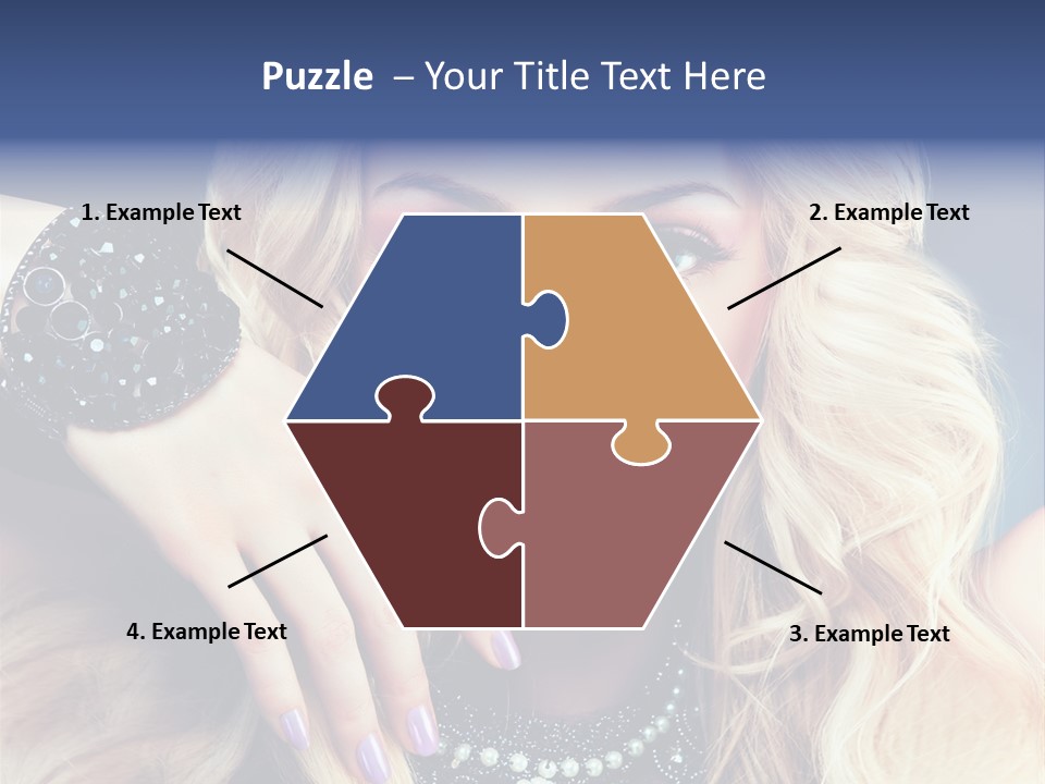 Caucasian Gloss Hair PowerPoint Template