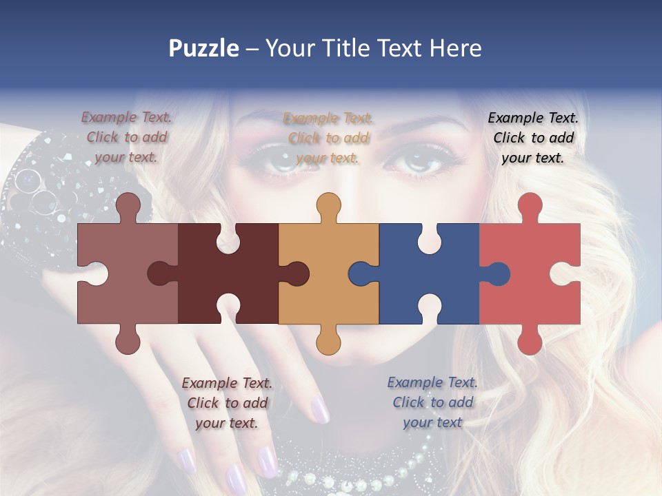 Caucasian Gloss Hair PowerPoint Template