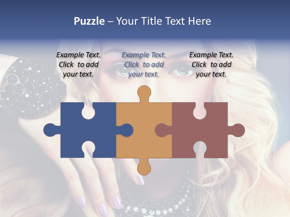 Caucasian Gloss Hair PowerPoint Template