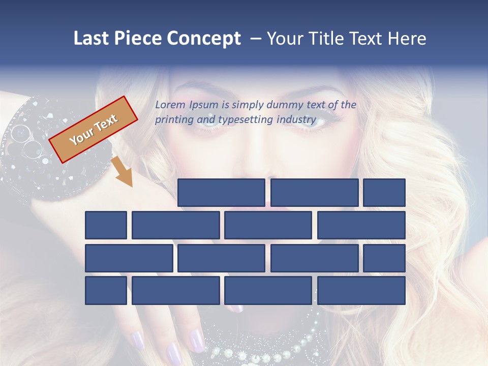 Caucasian Gloss Hair PowerPoint Template