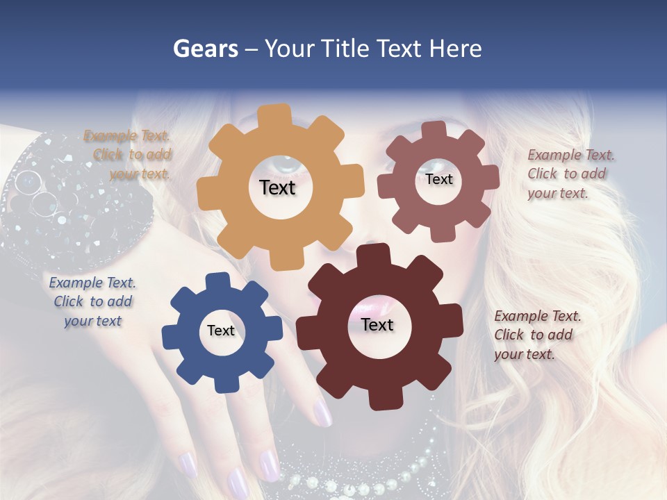 Caucasian Gloss Hair PowerPoint Template