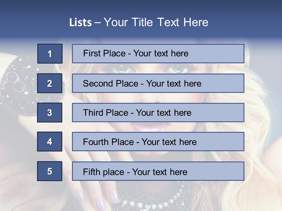 Caucasian Gloss Hair PowerPoint Template