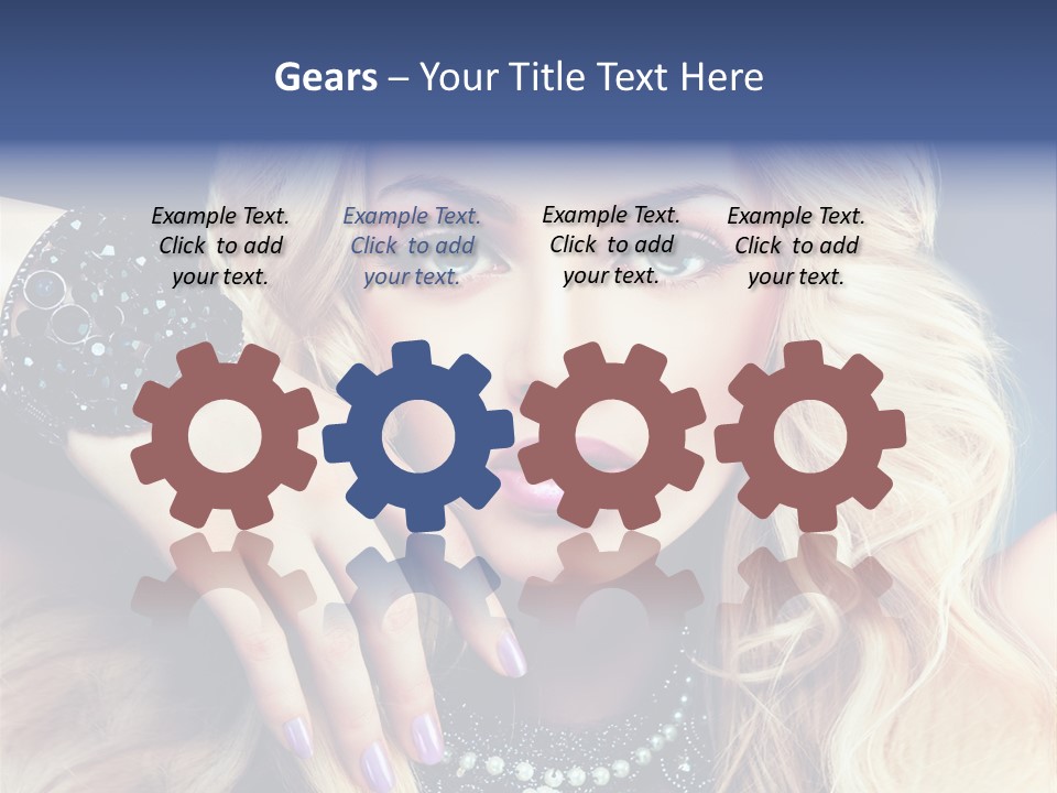 Caucasian Gloss Hair PowerPoint Template