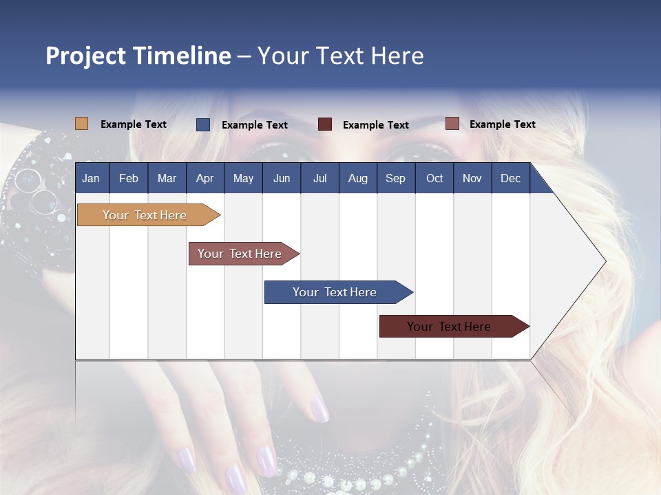 Caucasian Gloss Hair PowerPoint Template