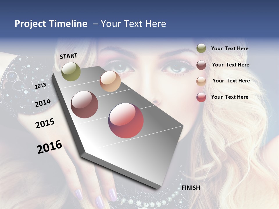 Caucasian Gloss Hair PowerPoint Template