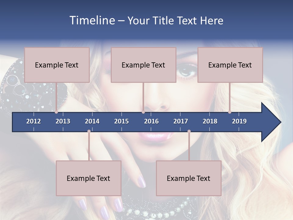 Caucasian Gloss Hair PowerPoint Template