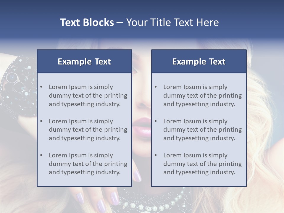 Caucasian Gloss Hair PowerPoint Template