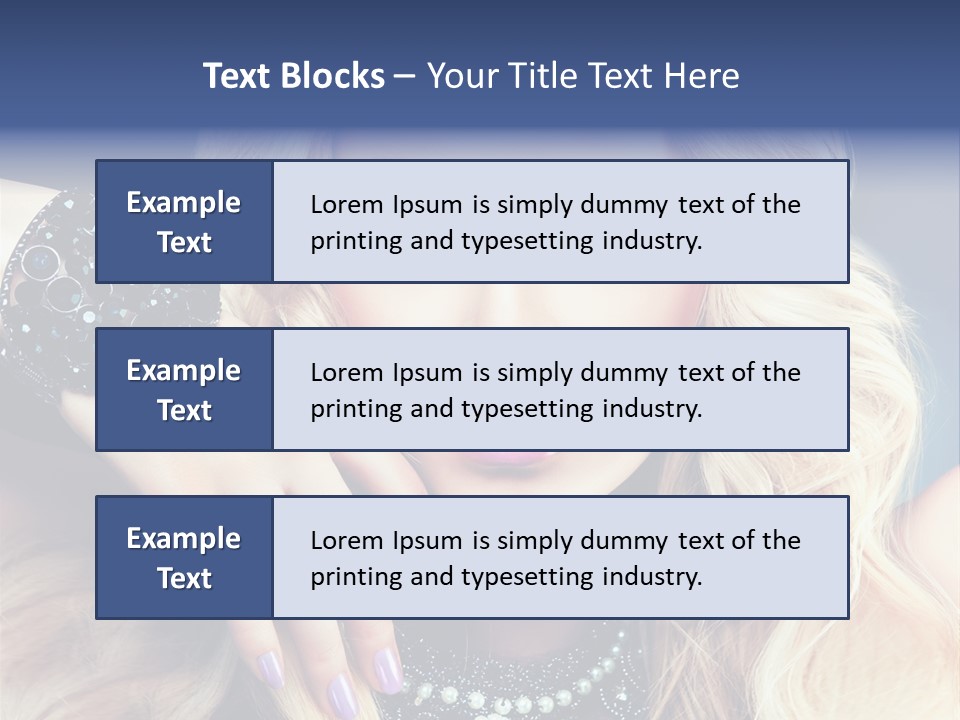 Caucasian Gloss Hair PowerPoint Template