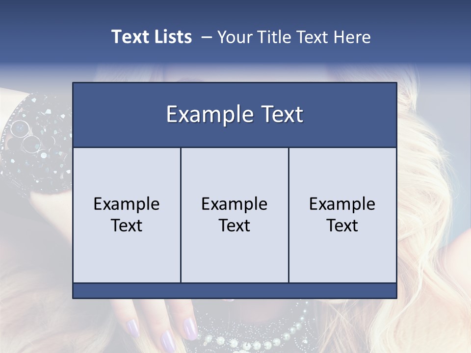 Caucasian Gloss Hair PowerPoint Template