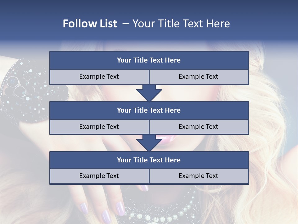 Caucasian Gloss Hair PowerPoint Template