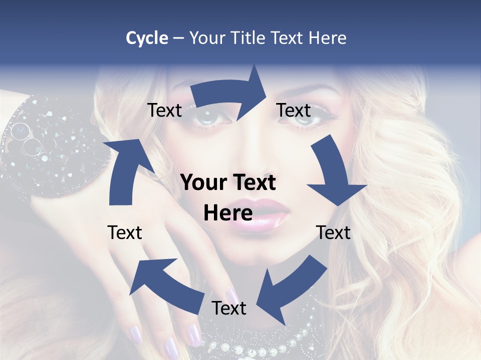 Caucasian Gloss Hair PowerPoint Template
