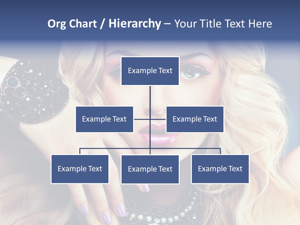 Caucasian Gloss Hair PowerPoint Template