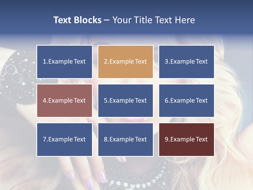 Caucasian Gloss Hair PowerPoint Template