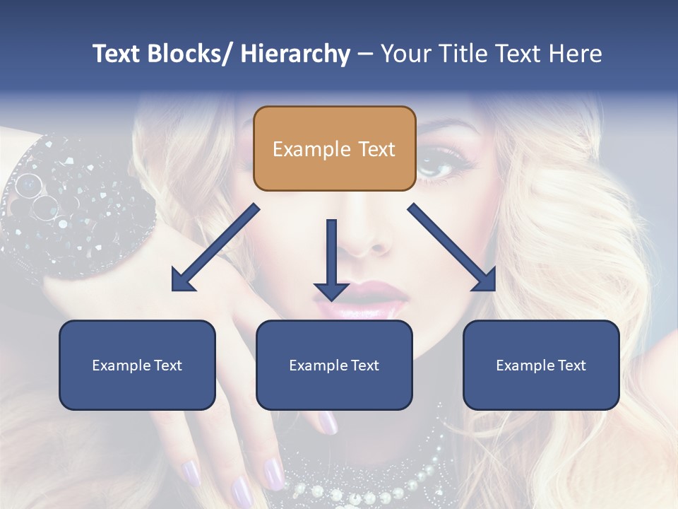 Caucasian Gloss Hair PowerPoint Template