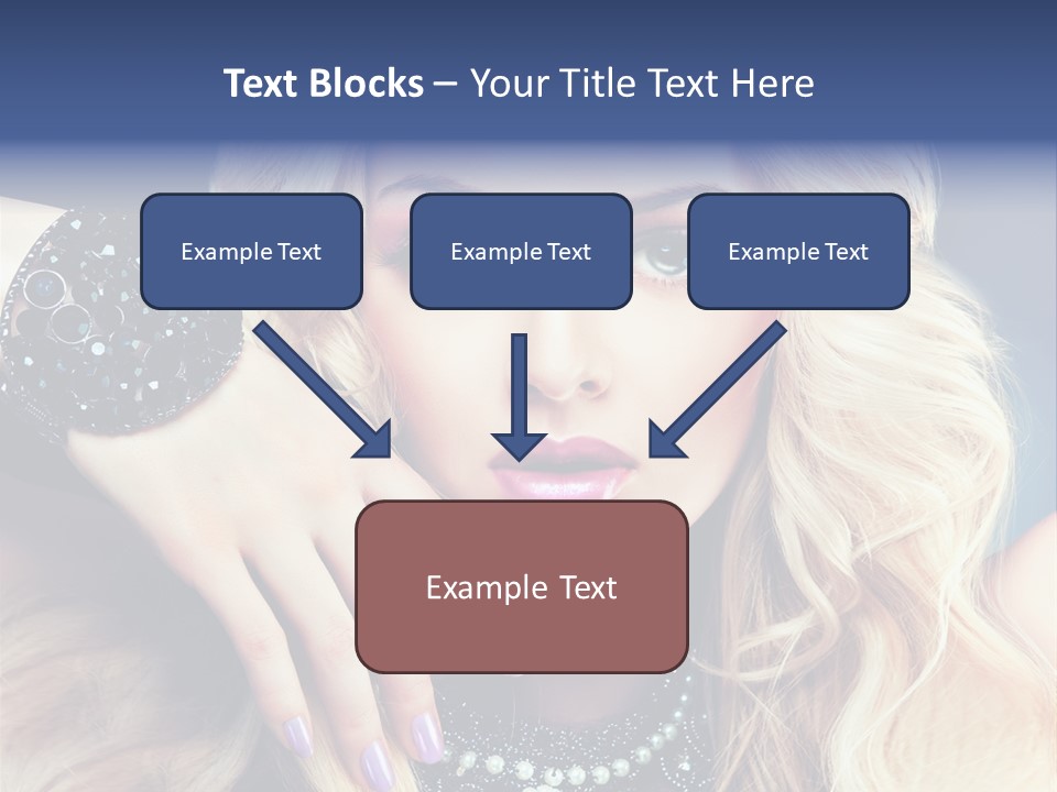 Caucasian Gloss Hair PowerPoint Template