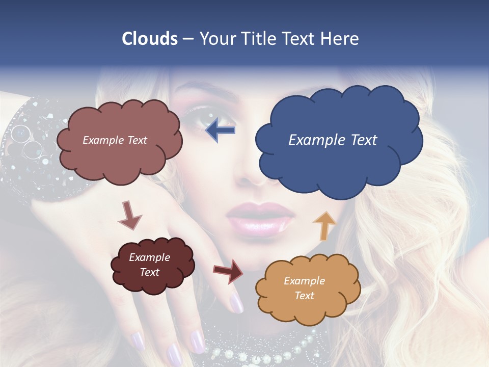 Caucasian Gloss Hair PowerPoint Template