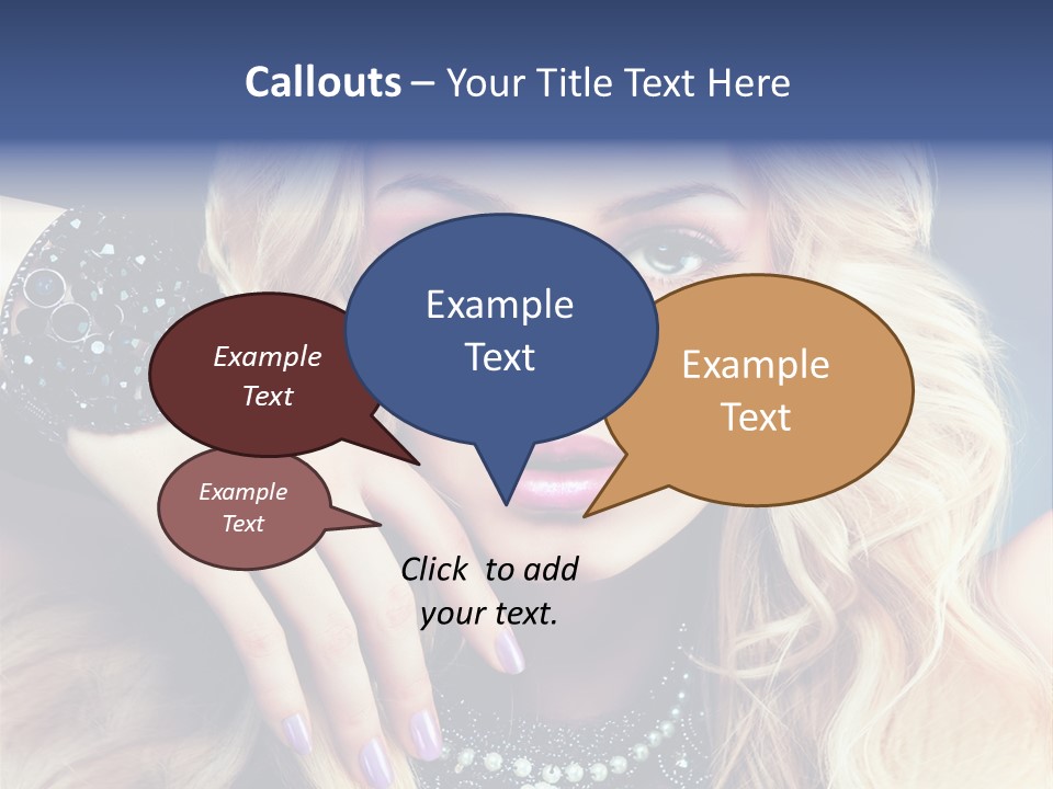 Caucasian Gloss Hair PowerPoint Template