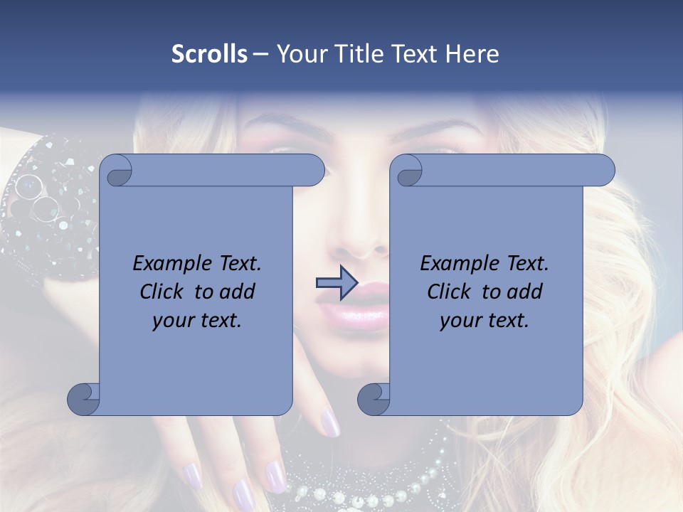 Caucasian Gloss Hair PowerPoint Template