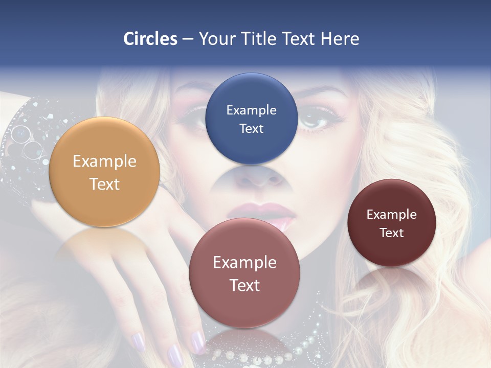 Caucasian Gloss Hair PowerPoint Template