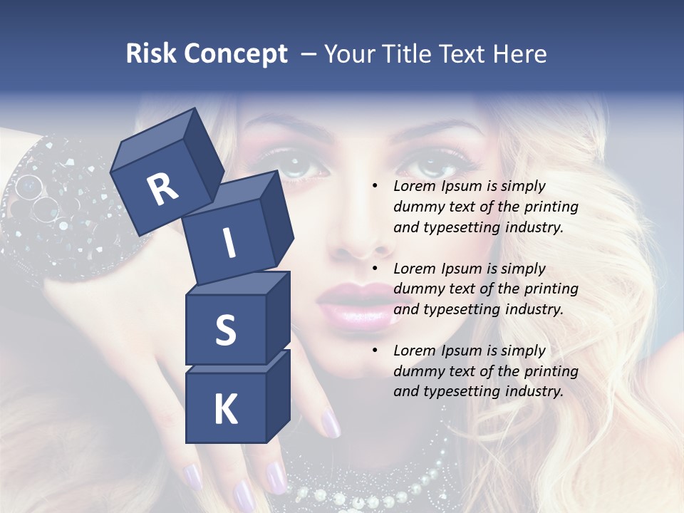 Caucasian Gloss Hair PowerPoint Template