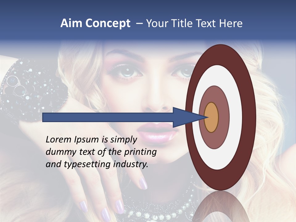 Caucasian Gloss Hair PowerPoint Template